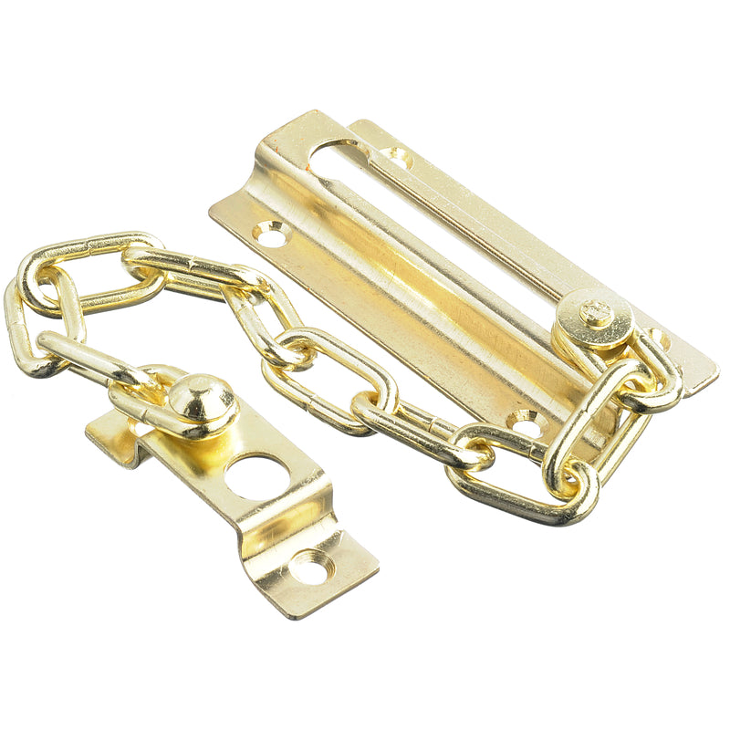 Ace 3.38 in. L Bright Brass Steel Chain Door Guard