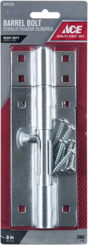 BARREL BOLT XHD 8" ZN