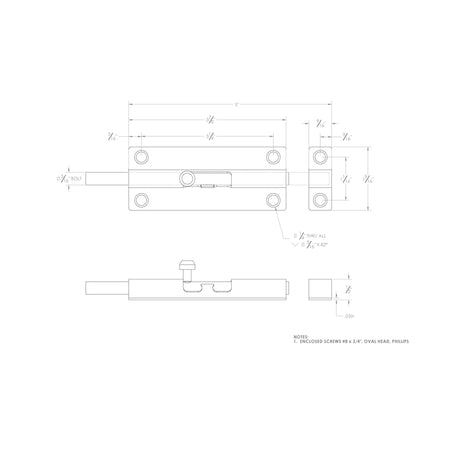 Ace 5 in. L Zinc-Plated Steel Barrel Bolt 1 pk