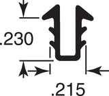 Prime-Line Gray Glazing Channel 1 pk