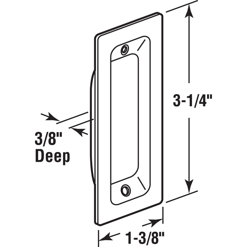 Prime-Line 3.25 in. L Brass-Plated Gold Steel Pull Handle