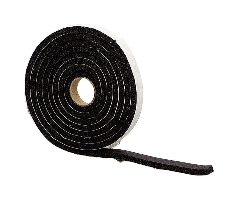 M-D Black Foam Weather Stripping Tape For Doors and Windows 10 ft. L X 3/8 in.