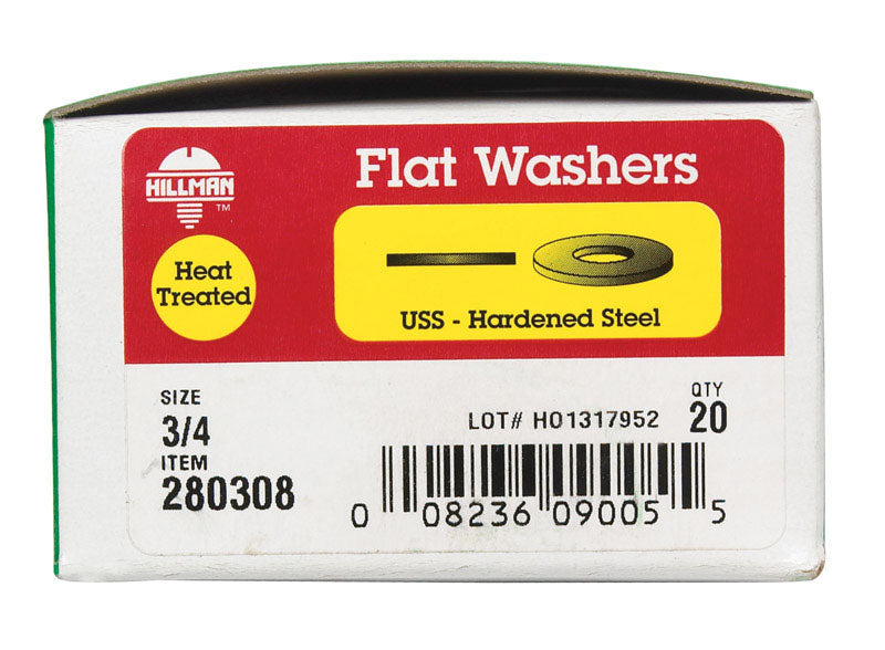 WASHER HT FLAT 3/4 BX20