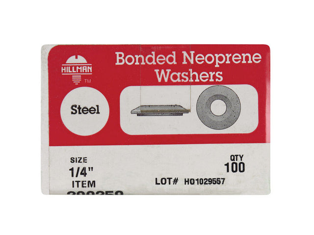 WASHER NEOPRENE 1/4BX100