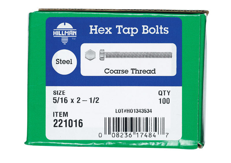 HEX TAP BOLT5/16X2.5 100