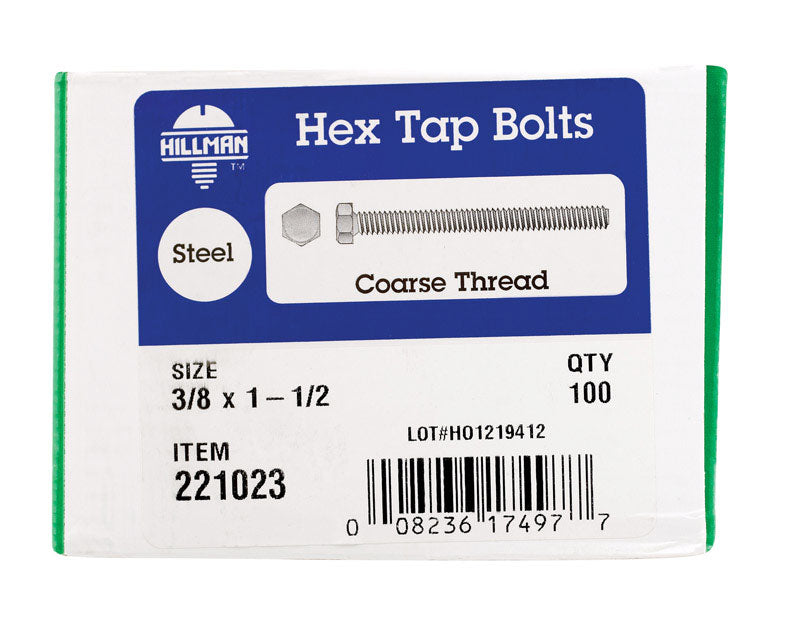 HEX TAP BOLT 3/8X1.5 100