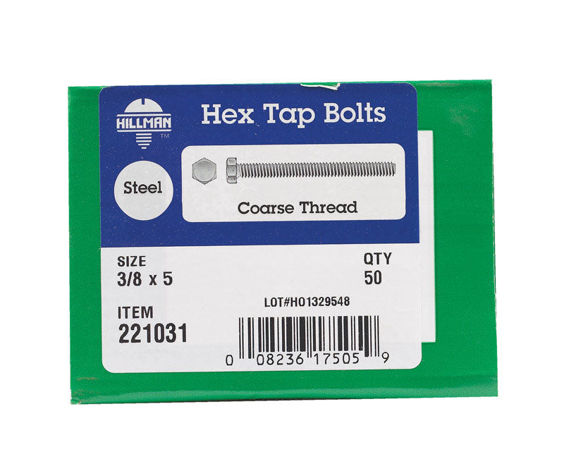 HEX TAP BOLT 3/8X5 BX50
