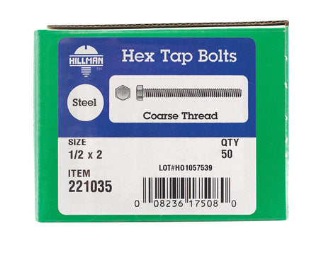 HEX TAP BOLT 1/2X2 BX50