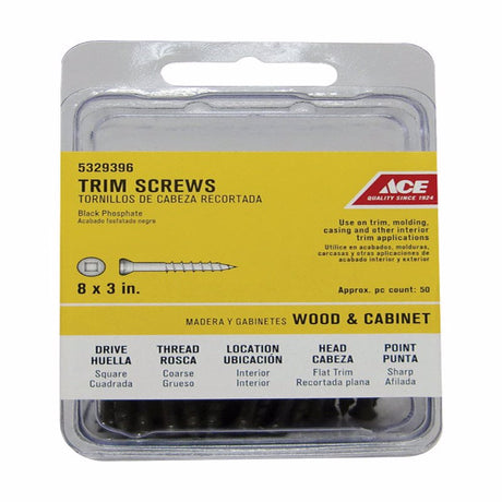 SCREW TRM SQ CS 8X3 50PC