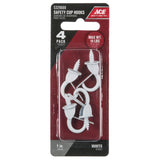 Ace Medium White Steel 1.375 in. L Cup Hook 10 lb 4 pk