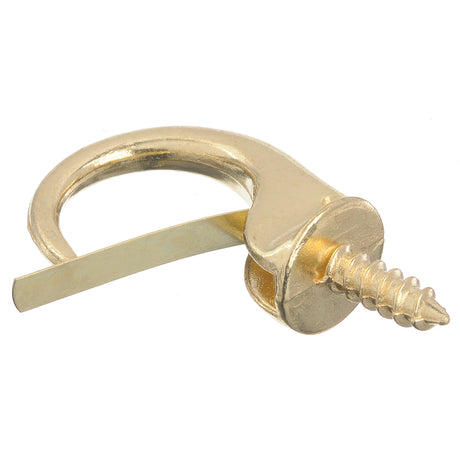 Ace Small Polished Brass Green Brass 1.9375 in. L Cup Hook 25 lb 3 pk