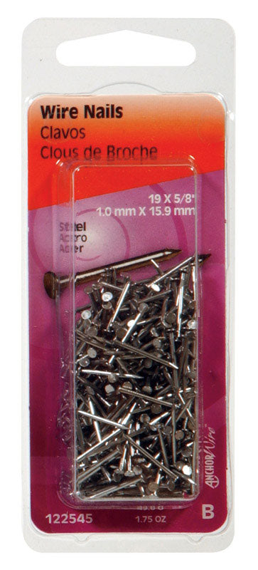 NAIL 5/8X19 STEEL 1.75OZ