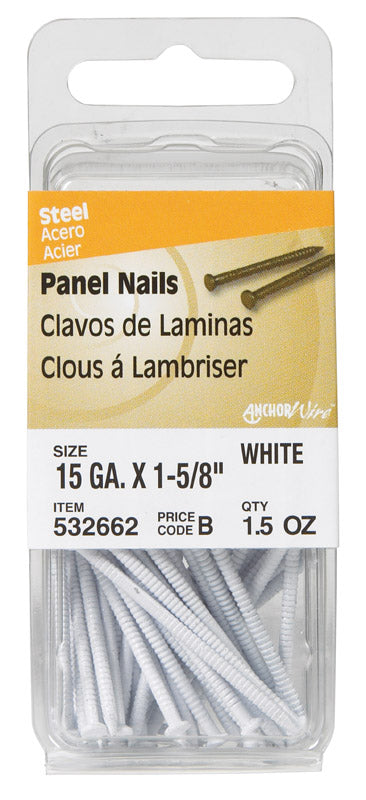 PANEL NAIL 1-5/8 WHT 1.5