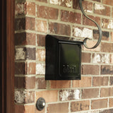 Gibraltar Mailboxes Townhouse Classic Galvanized Steel Wall Mount Black Mailbox