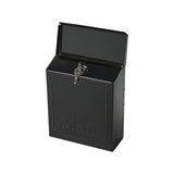 Gibraltar Mailboxes Townhouse Classic Galvanized Steel Wall Mount Black Mailbox