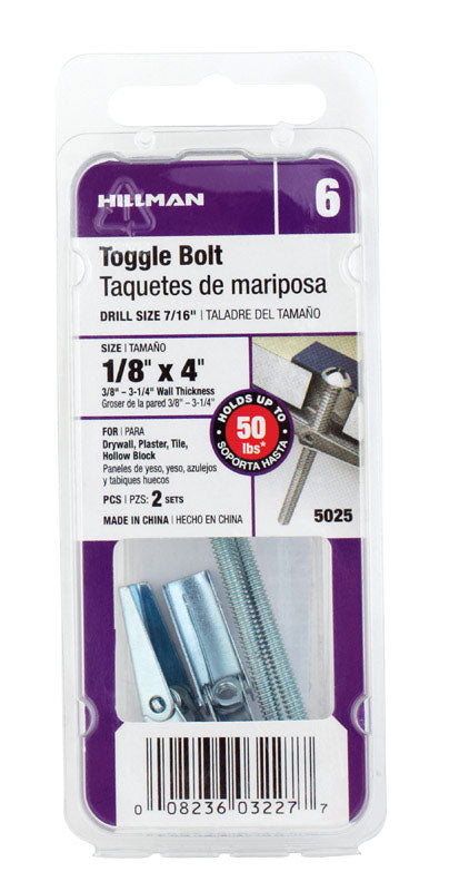 TOGGLE BOLT 1/8X4 CD2