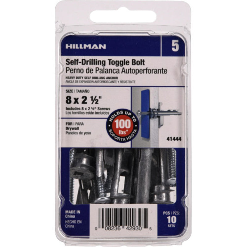 DRILL TOGGLE 8X2.5" CD10
