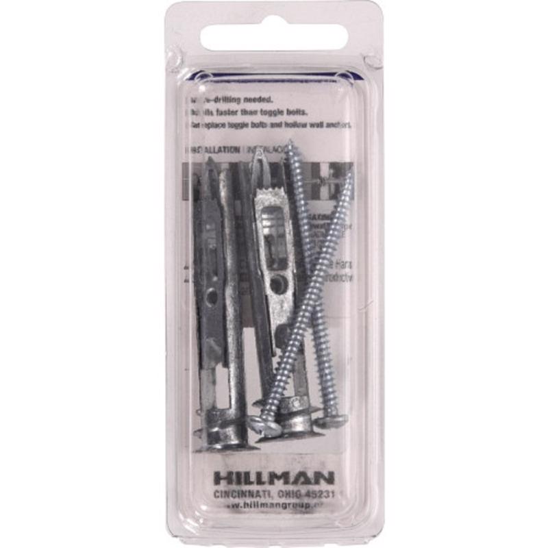 Hillman 2-1/2 in. L Steel Pan Head Self Drilling Toggle Bolt 2 pk