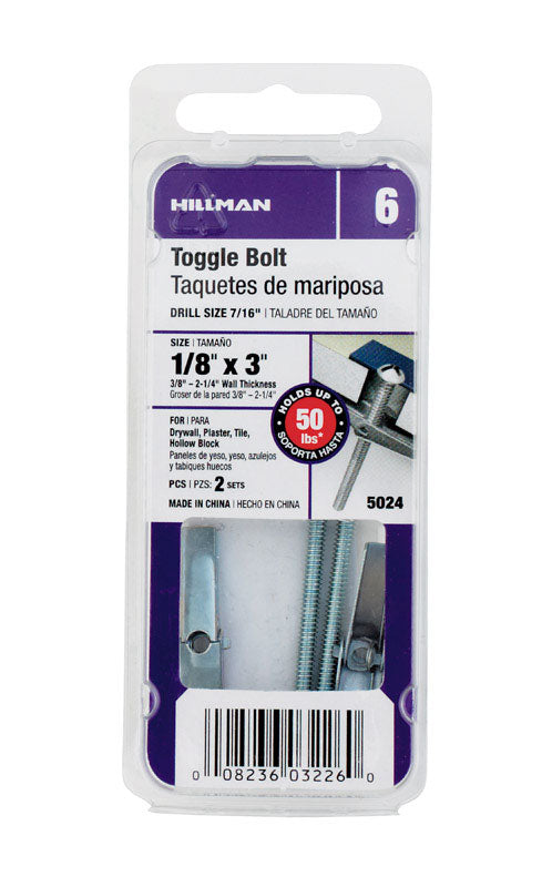 TOGGLE BOLTS 1/8X3 CD2