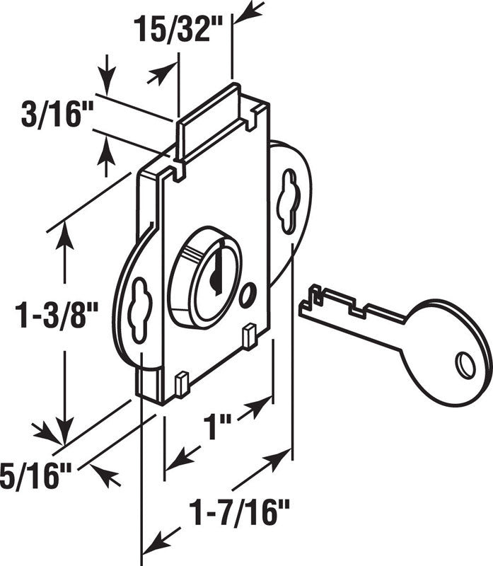 Prime-Line Brass Plated Steel Counter Clockwise Mailbox Lock