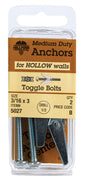 TOGGLE BOLT 3/16X3" 2PK