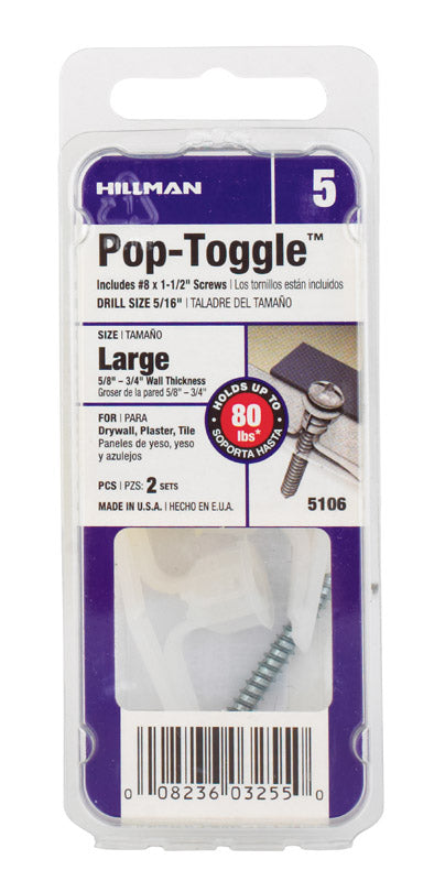 TOGGLE 5/8PLASTIC LG CD2