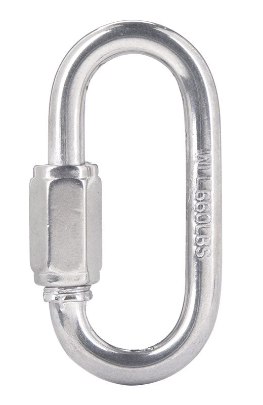 Campbell Polished Stainless Steel Quick Link 660 lb 2 in. L