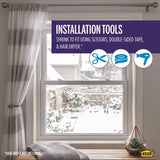 M-D Polar Block Clear Indoor Window Film Insulator Kit 42 in. W X 62 in. L