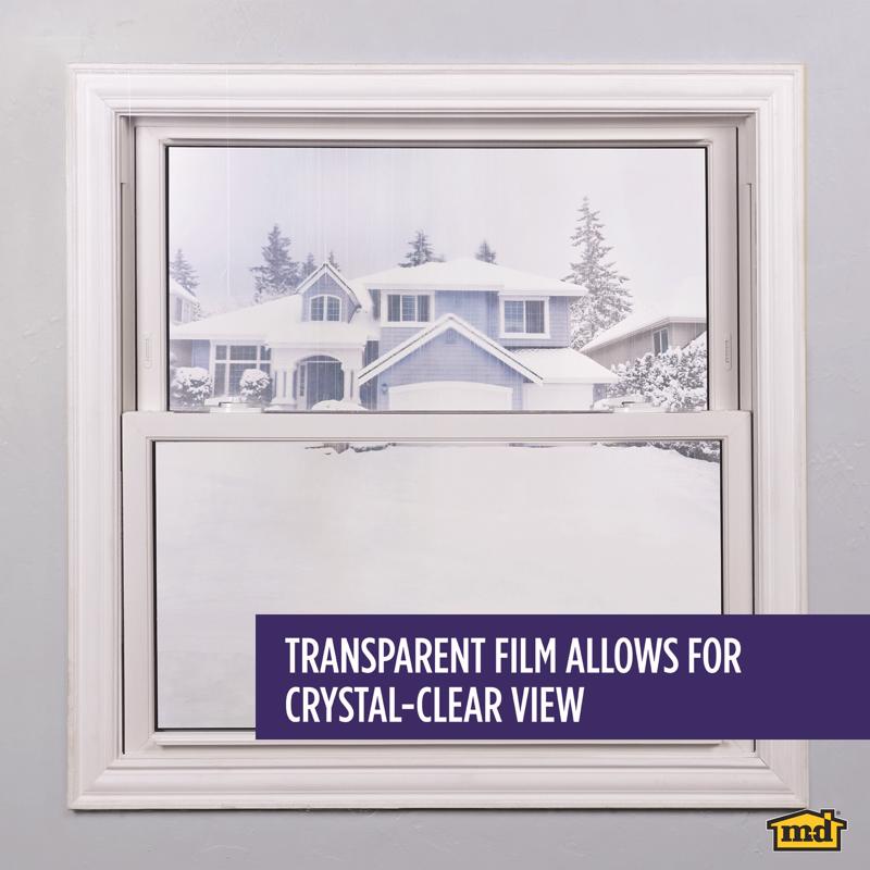 M-D Polar Block Clear Indoor Window Film Insulator Kit 42 in. W X 62 in. L