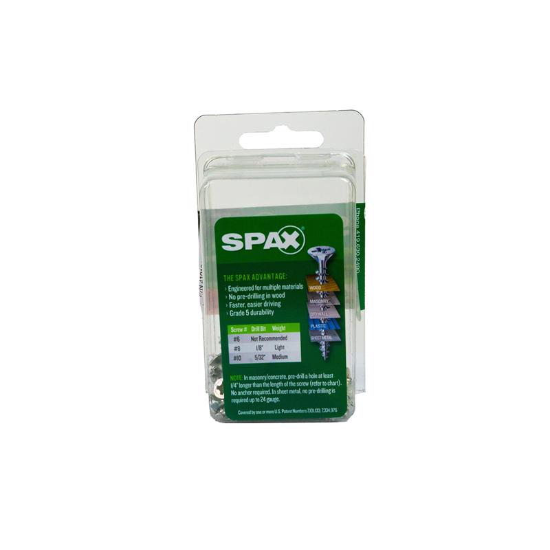 SPAX Multi-Material No. 6 Label X 1 in. L Unidrive Flat Head Construction Screws 40 pk