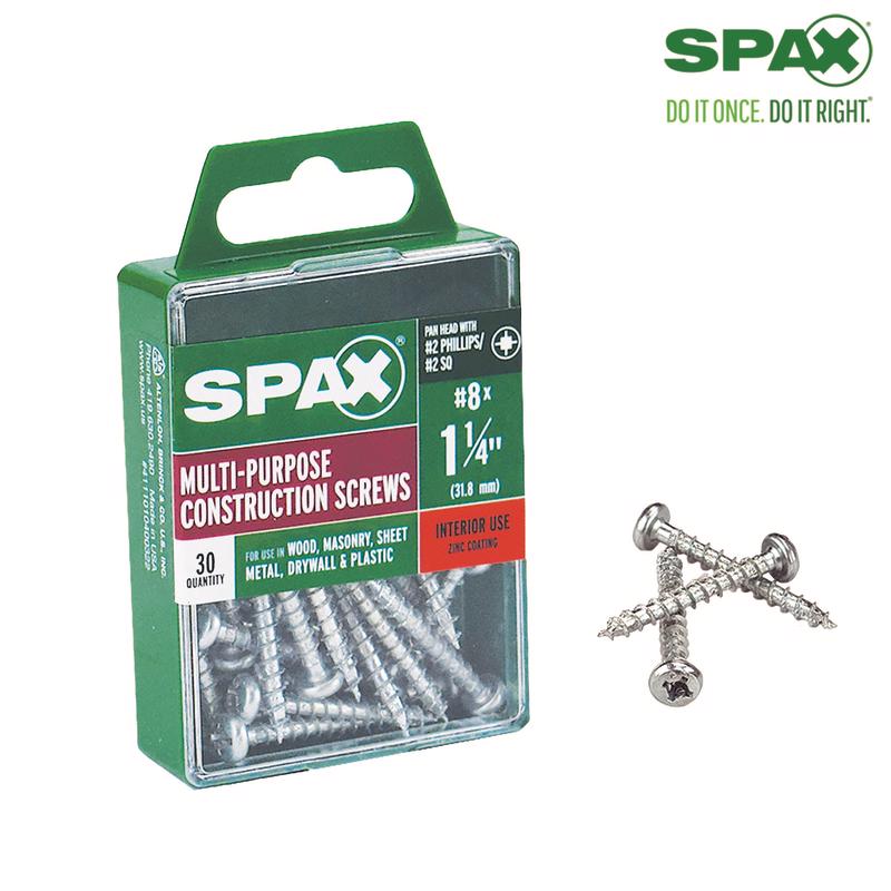 SCRW SPAX PH 8X1.25 BX30