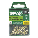 SPAX Multi-Material No. 6 Label X 5/8 in. L Unidrive Flat Head Construction Screws 50 pk