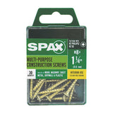 SPAX Multi-Material No. 8 Label X 1-1/4 in. L Unidrive Flat Head Construction Screws 30 pk