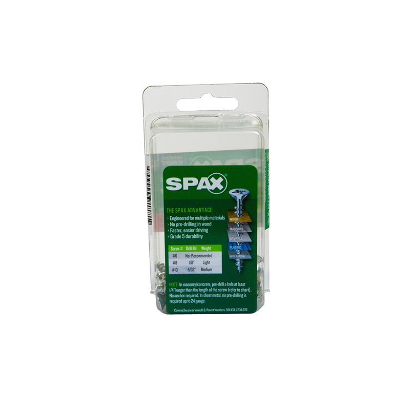 SPAX Multi-Material No. 8 Label X 1 in. L Unidrive Flat Head Construction Screws 30 pk