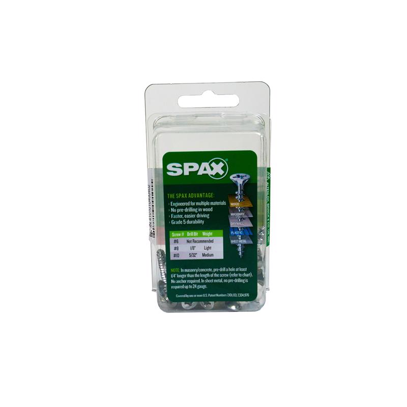 SPAX Multi-Material No. 8 Label X 1-1/2 in. L Unidrive Flat Head Construction Screws 25 pk