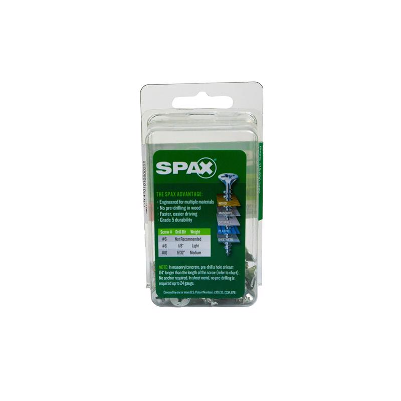 SPAX Multi-Material No. 10 Label X 1 in. L Unidrive Flat Head Construction Screws 20 pk
