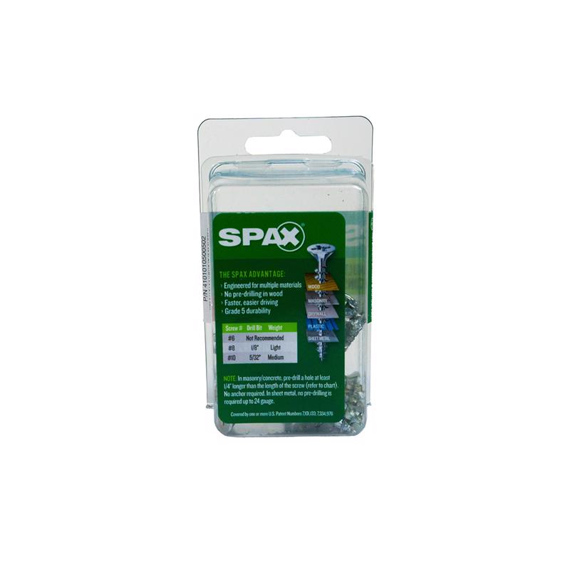 SPAX Multi-Material No. 10 Label X 2 in. L Unidrive Flat Head Construction Screws 12 pk