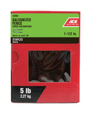 Ace 0.25 in. W X 1-1/2 in. L Galvanized Steel Fence Staples 5 lb