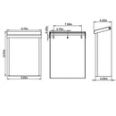 Gibraltar Mailboxes Designer Contemporary Galvanized Steel Wall Mount White Mailbox