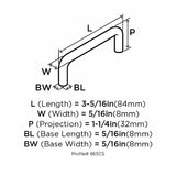 Amerock Allison Cabinet Pull 3 in. Brushed Chrome 1 pk