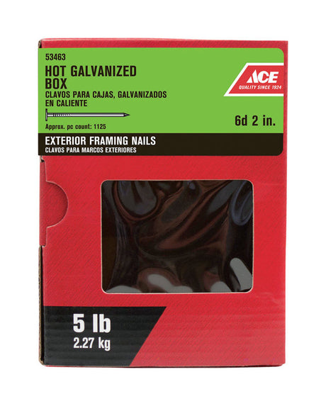 ACE BOX NAIL 6D2"GALV 5#
