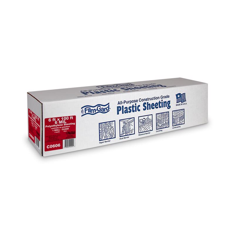 Film-Gard Plastic Sheeting 6 mil X 6 ft. W X 100 ft. L Polyethylene Clear 1 pk