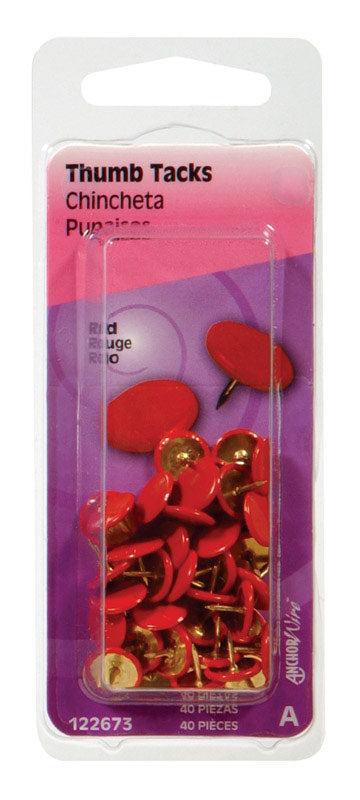 TACKS RED 5/16X3/8" PK40