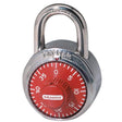 PADLOCK COMB RED DIAL