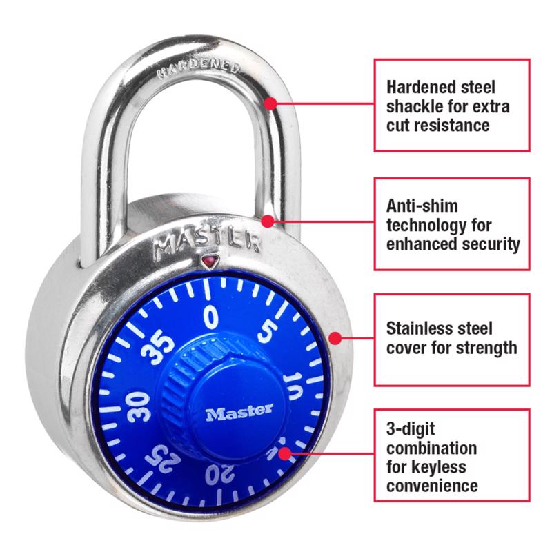 Master Lock 2 in. H X 7/8 in. W X 1-7/8 in. L Steel Anti-Shim Technology Padlock