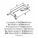 Amerock Allison Cabinet Pull 3 in. Polished Chrome 1 pk