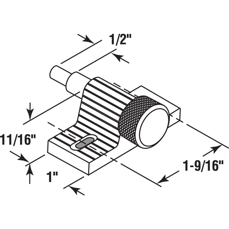 Prime-Line Zinc Metal Indoor and Outdoor Sliding Door Lock