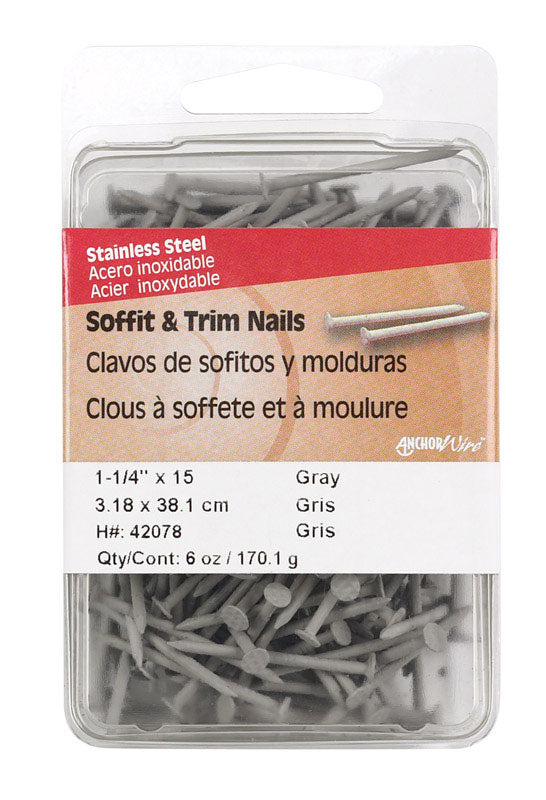 STEEL NAIL1.25X15GRAY6OZ