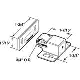 Prime-Line 0.94 in. H X 1.75 in. W X 1.81 in. D Brass-Plated Steel Roller Catch