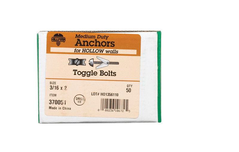 TOGGLE BOLT   3/16X2